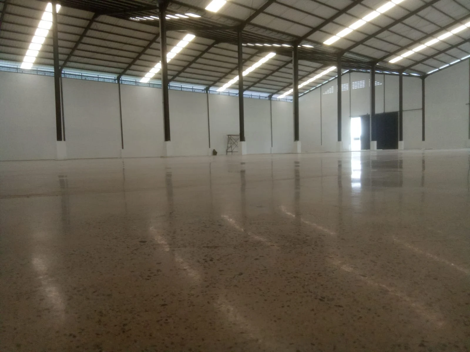 Tim aplikator epoxy roller coat di area basement